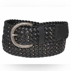 Silver Jeans Co. Black Woven Belt with Stud Details 🖤 S/M NWT